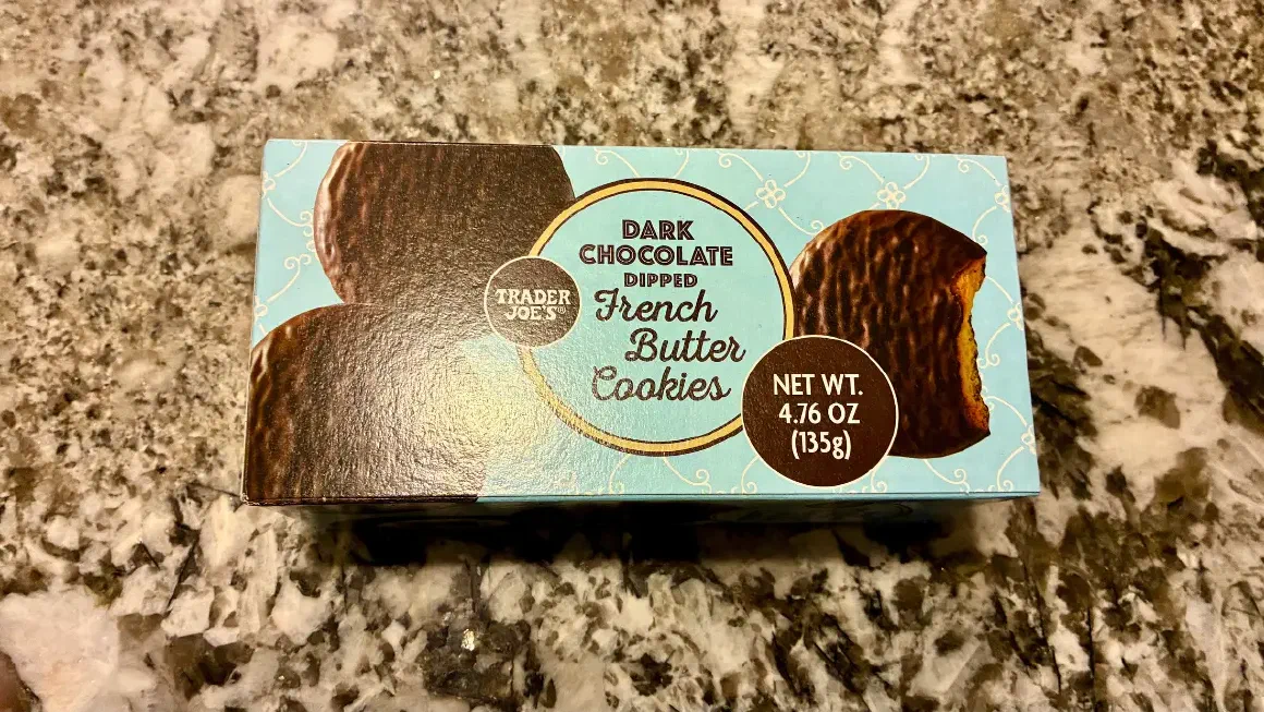 Chocolate Dipped French Butter Cookiesのパッケージ